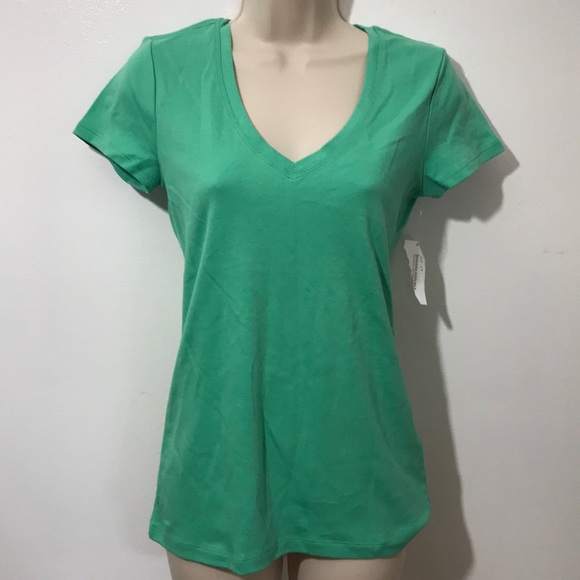 Banana Republic Tops - Banana Republic Green V Neck Tee M NWT